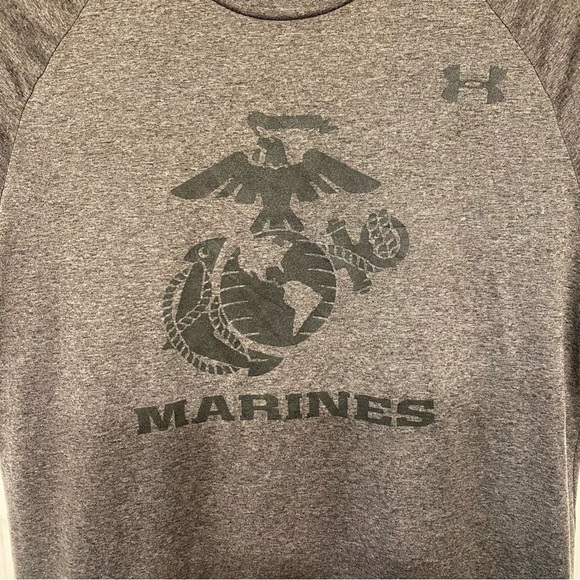 Under Armour Dark Gray Men's Marines Tee - Picture 2 of 9